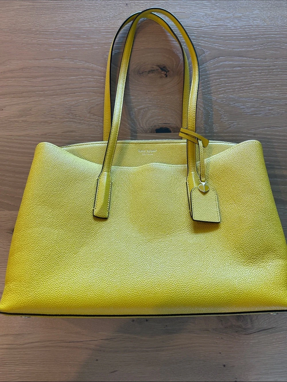 kate spade Bright Yellow Pebbled Leather Tote